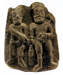 ヘラクレスと王侯の浮彫