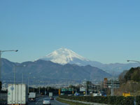 移動中に見えた富士山